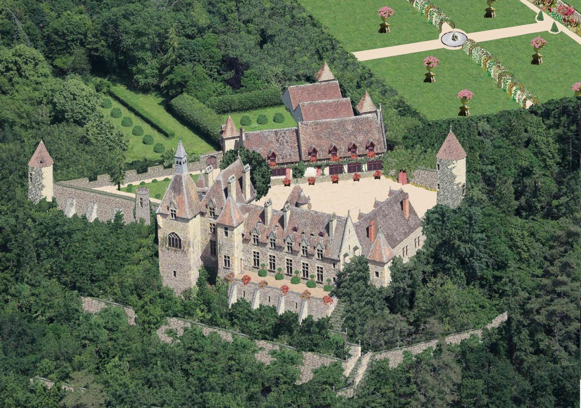 Chateau De Peufeilhoux Vallon-en-Sully Екстериор снимка